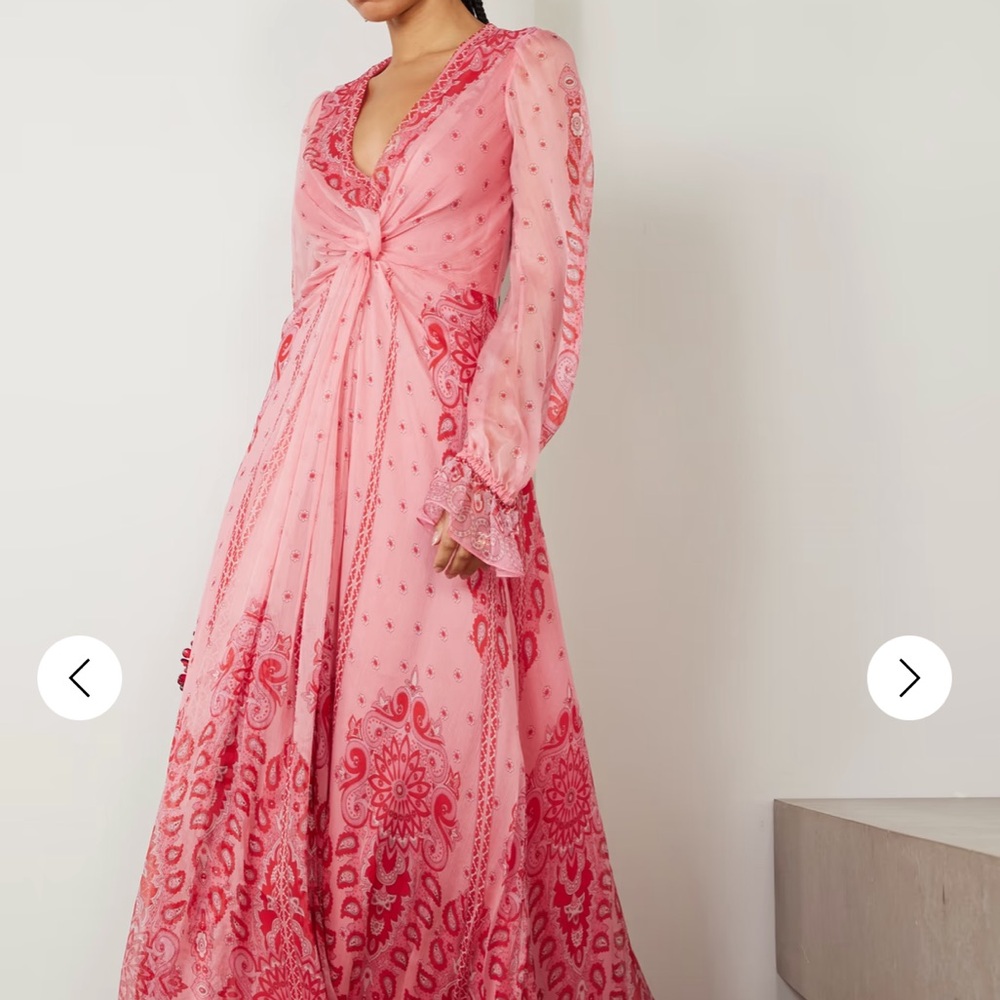 Etro Pink Paisley print silk gown US 8/IT 44 like new and worn once